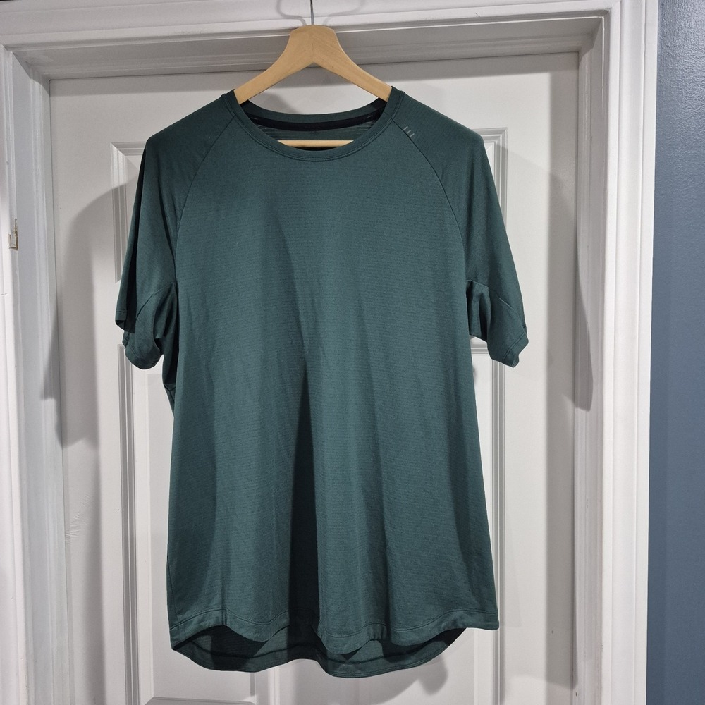 Lululemon Shirt Mens Large Emerald Green Drysense Training Running Performance
